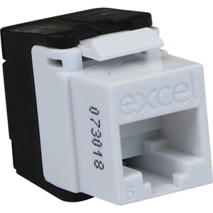 EXCEL RJ45 CAT6 UTP KEYSTONE TOOLLESS БЕЛЫЙ РАЗЪЁМ