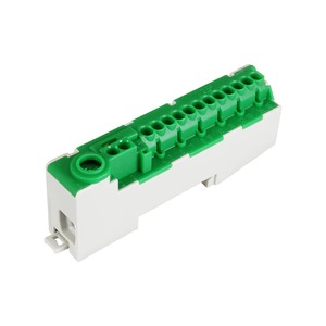 POLLMANN PE 12X1.0-2.5MM² 2X4.0MM² 1X16MM² ЗЕЛЁНАЯ КЛЕММА НА DIN-РЕЙКУ ИЗОЛ