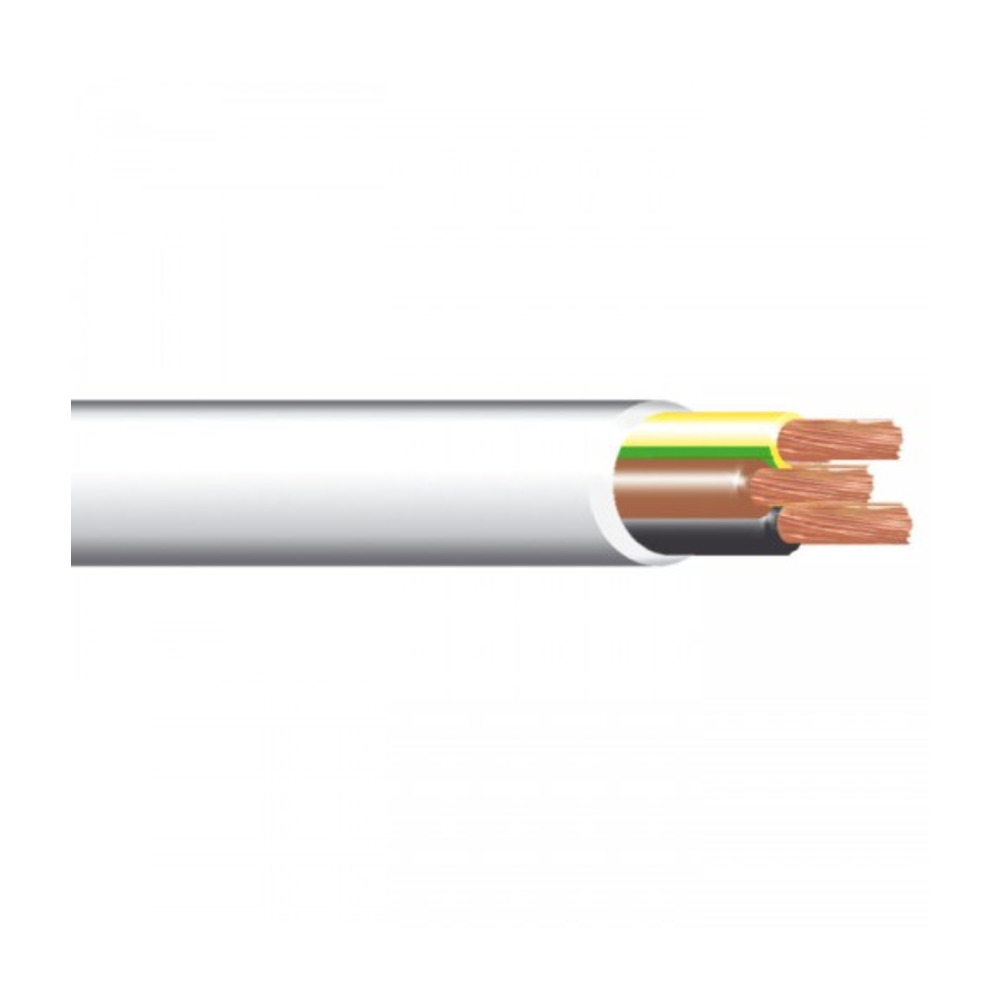 H05VV-F/MSK/RKK 3X0.75 100M ГИБКИЙ МЕДНЫЙ КАБЕЛЬ БЕЛЫЙ