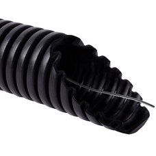 PVC 25MM 750N 1M ЧЁРНАЯ ГОФРА ДЛЯ КАБЕЛЯ